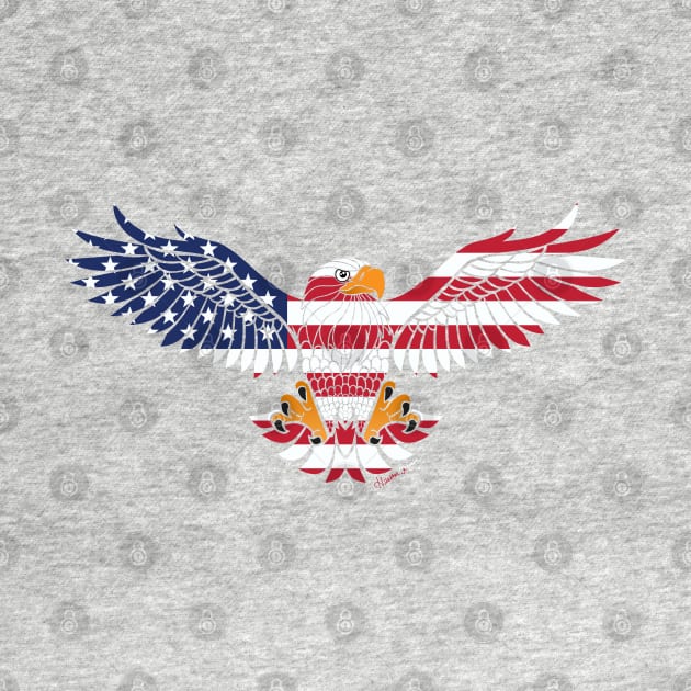 American Flag Eagle by artsytoocreations